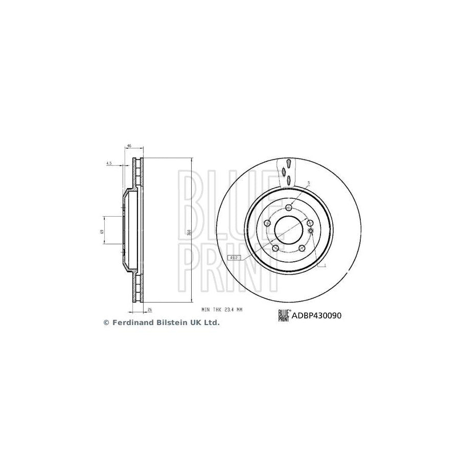 Blue Print Adbp430090 Brake Disc