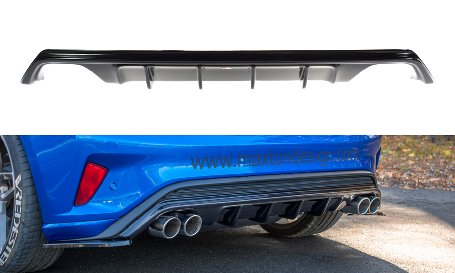 Maxton Design FO-FO-4-STLINE-RS2T Rear Valance Ford Focus ST-Line MK4 (Quad) | ML Performance UK Car Parts