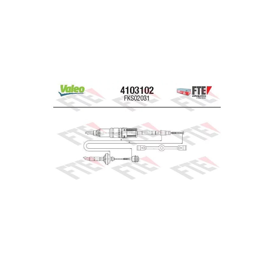 FTE 4103102 Clutch Cable for VW Transporter