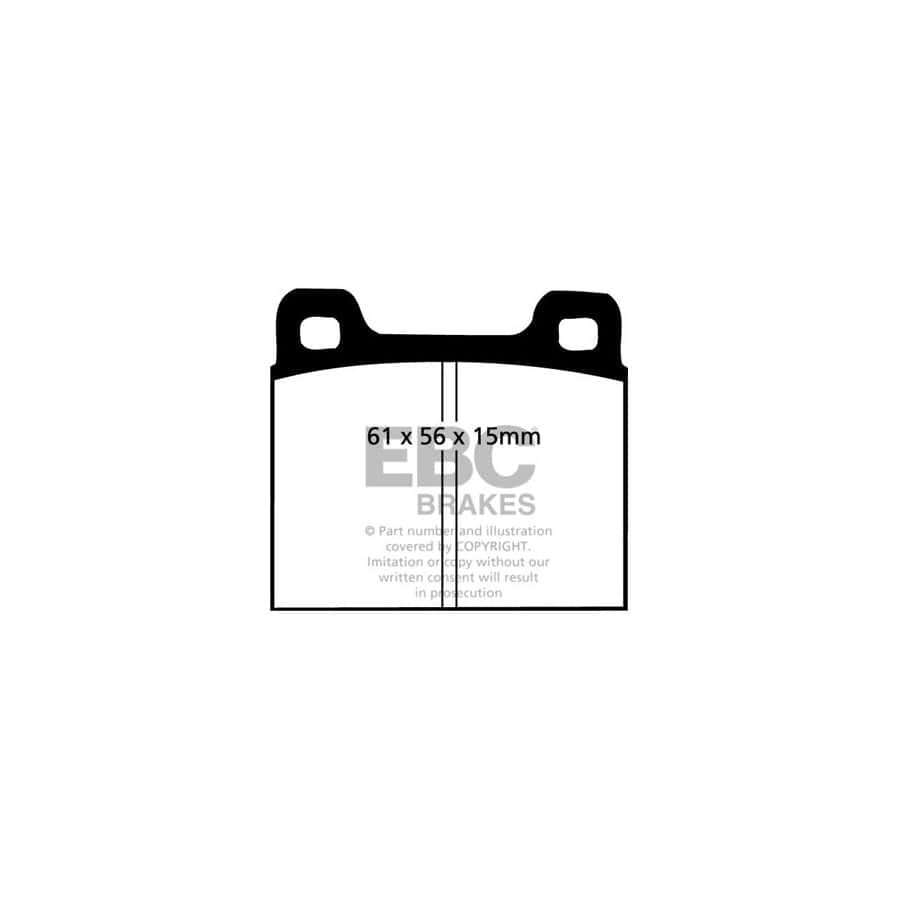 EBC PD01KR791 Volvo Greenstuff Rear Brake Pad & Plain Disc Kit - ATE Caliper (Inc. C70, S70, V70 Mk1) 2 | ML Performance US Car Parts