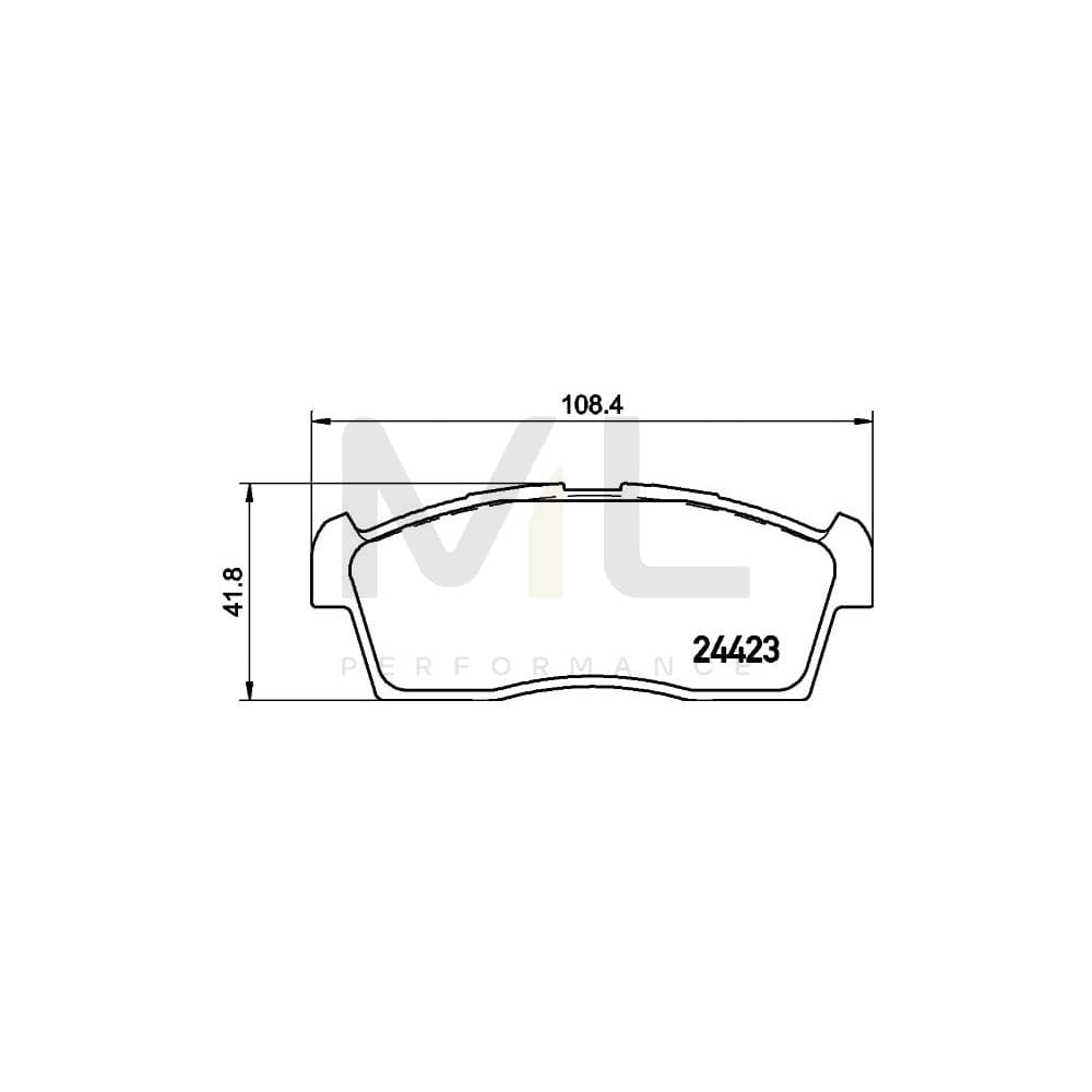 Hella 8DB 355 015-731 Brake Pad Set Not Prepared For Wear Indicator