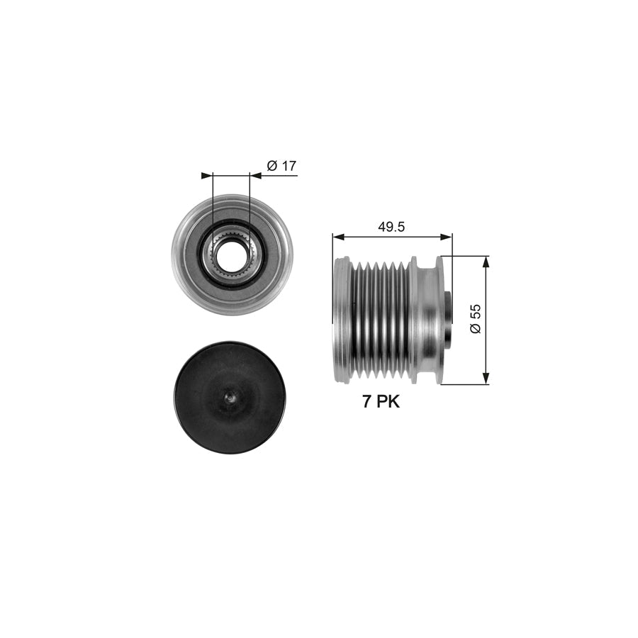 Gates OAP7086 Alternator Freewheel Clutch