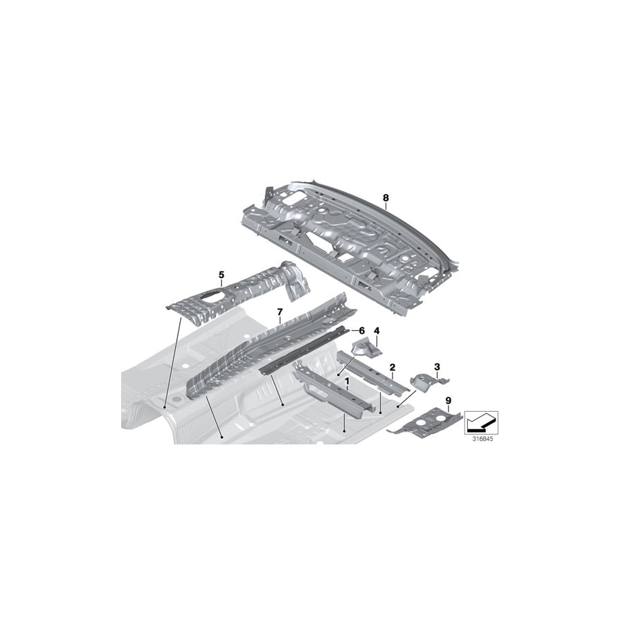 Genuine BMW 41117284195 F87 F21 Support For Seat Console, Outer Left (Inc. M135i, 125i & 228i) | ML Performance US Car Parts