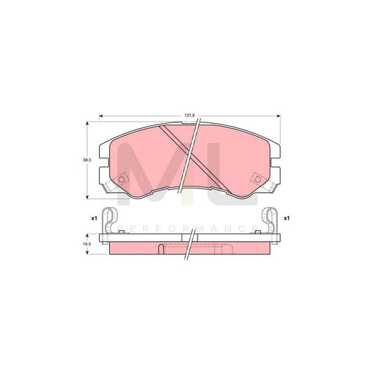 TRW Gdb1186 Brake Pad Set With Acoustic Wear Warning | ML Performance Car Parts
