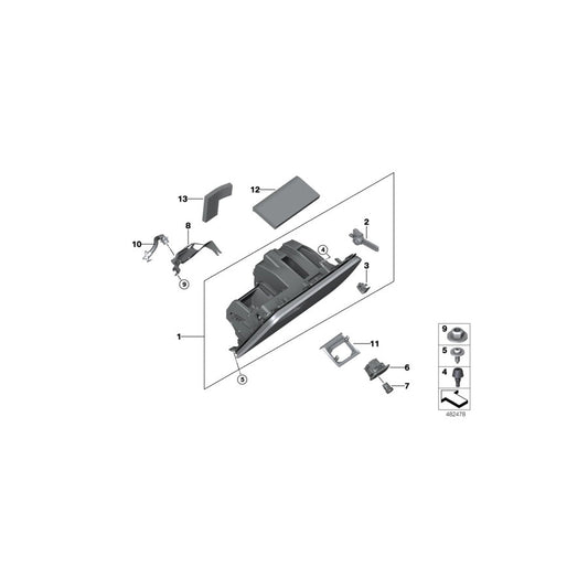 Genuine BMW 51456995357 G01 G02 Noise Insulation For Glove Compartment (Inc. X3, X4 25dX) | ML Performance US Car Parts