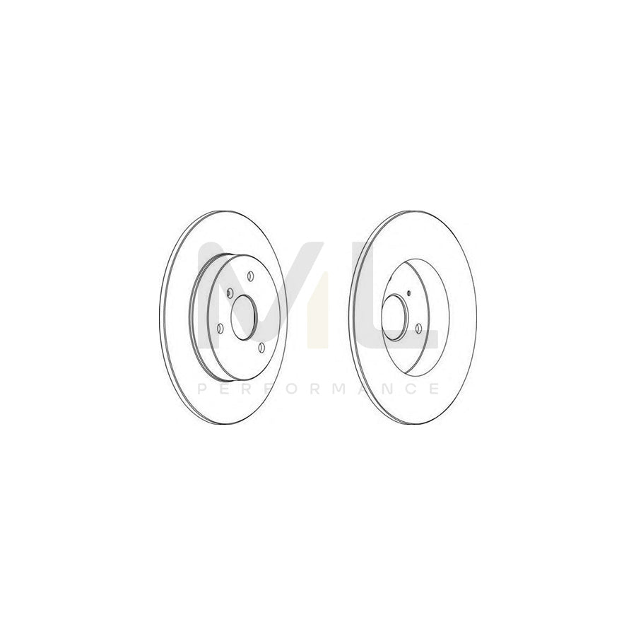 FERODO DDF1111C-1 Brake Disc Solid, Coated, with bolts/screws | ML Performance Car Parts