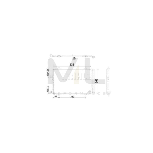 MAHLE ORIGINAL AC 938 000S Air conditioning condenser with dryer | ML Performance Car Parts