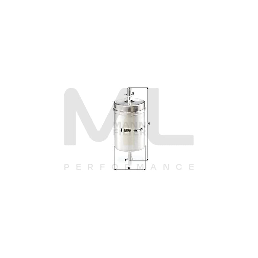 MANN-FILTER WK 730/3 Fuel filter for AUDI A4 In-Line Filter