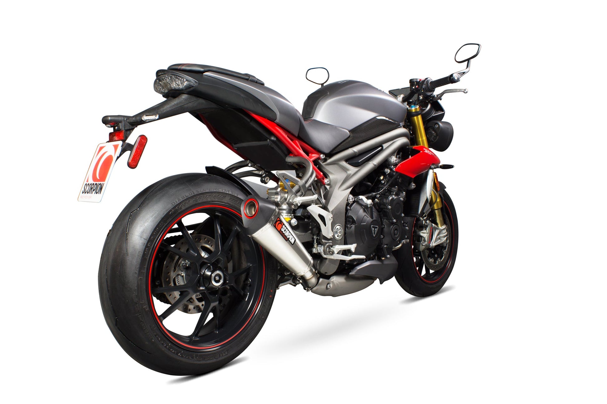 Scorpion RTR84SESEO Triumph Speed Triple 1050 R Serket Taper Slip-On - Brushed Stainless Steel Sleeve | ML Performance US US