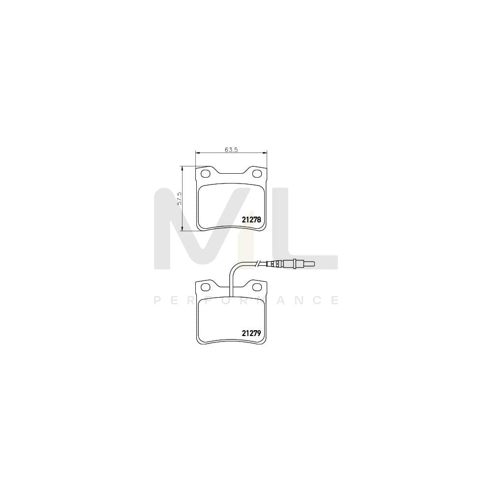 Hella 8DB 355 007-491 Brake Pad Set With Integrated Wear Warning Contact