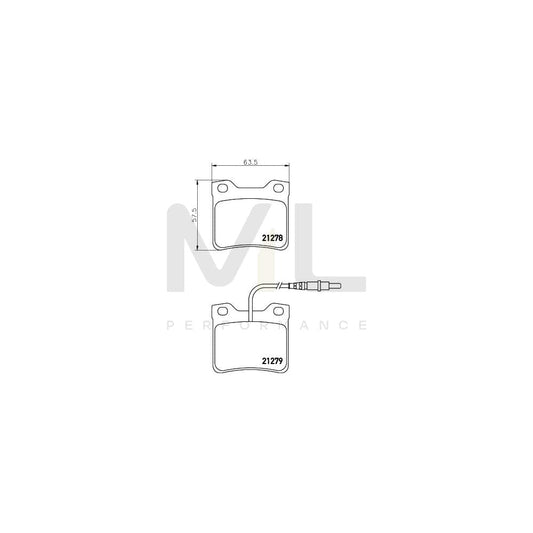 Hella 8DB 355 007-491 Brake Pad Set With Integrated Wear Warning Contact