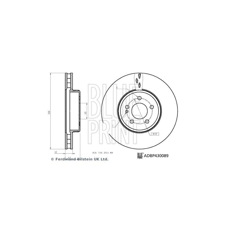 Blue Print Adbp430089 Brake Disc
