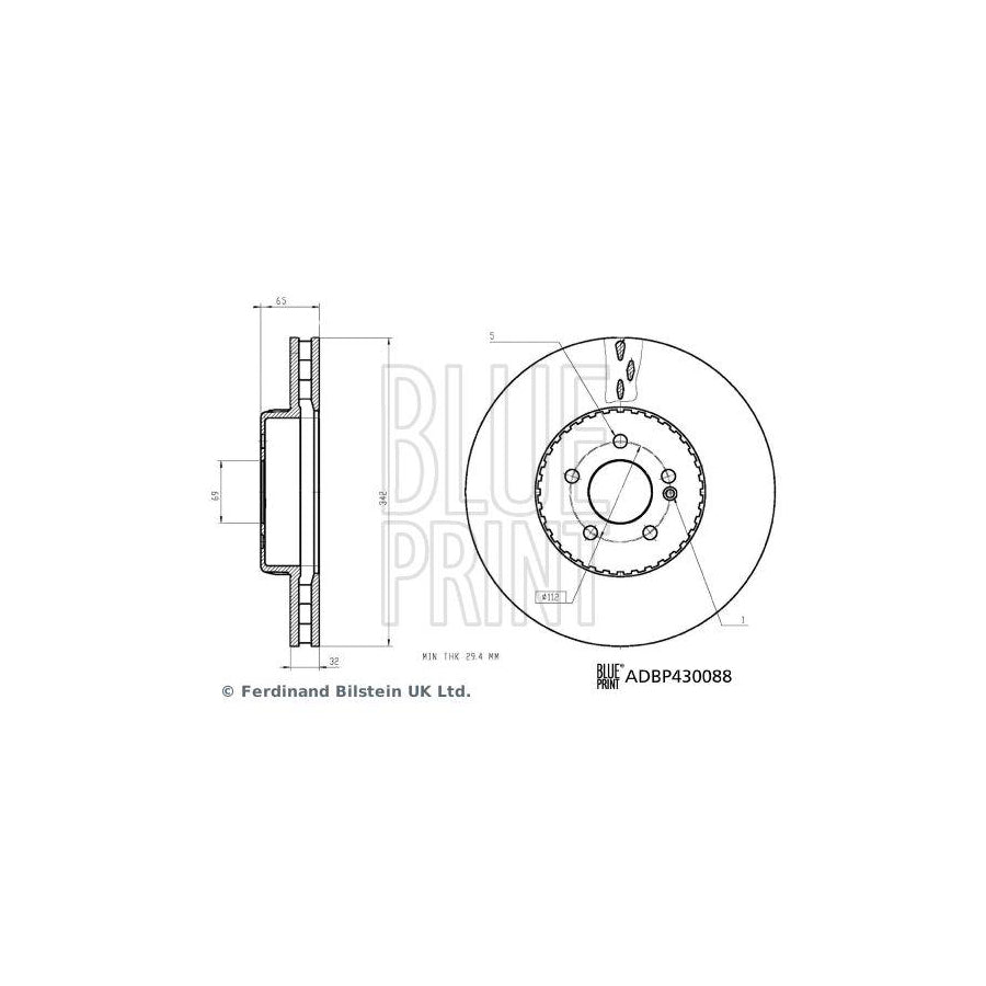 Blue Print Adbp430088 Brake Disc