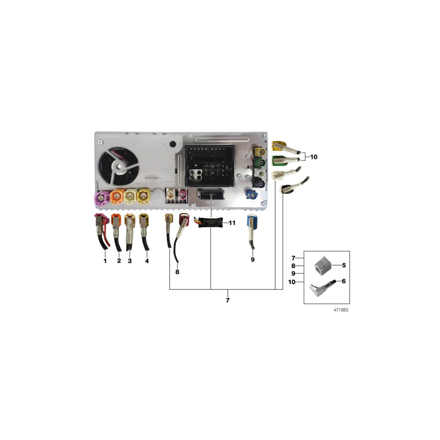 Genuine BMW 61118734965 G30 G31 Hsd Wire L= 1730 MM (Inc. 520i 1.6, 520i & 530eX) | ML Performance US