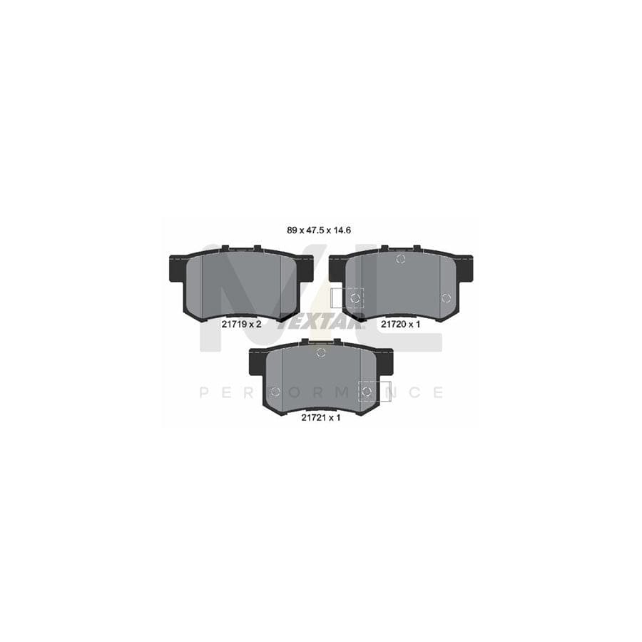 TEXTAR 2171901 Brake pad set with acoustic wear warning | ML Performance Car Parts