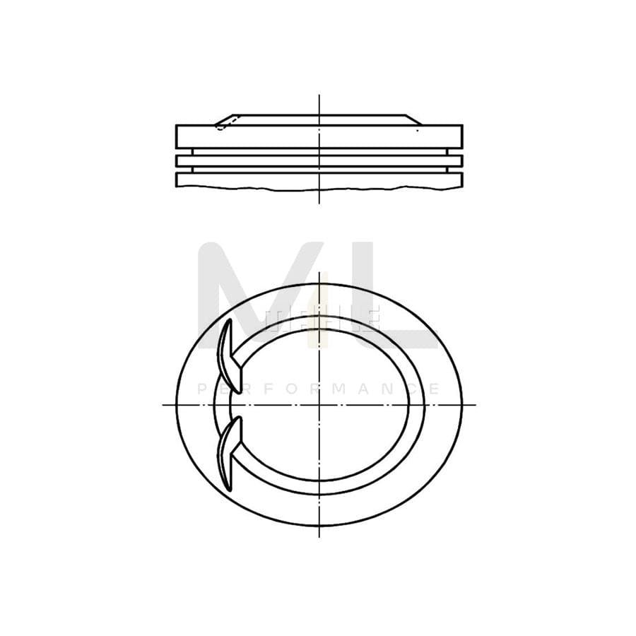 MAHLE ORIGINAL 038 25 01 Piston for VOLVO 960 81,2 mm, without cooling duct | ML Performance Car Parts