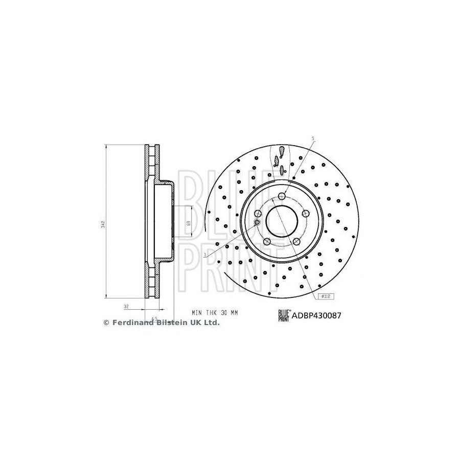 Blue Print Adbp430087 Brake Disc