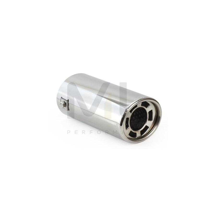 AMiO MT 006 01306 Exhaust tip 82 mm, round, straight, Stainless Steel, 155mm