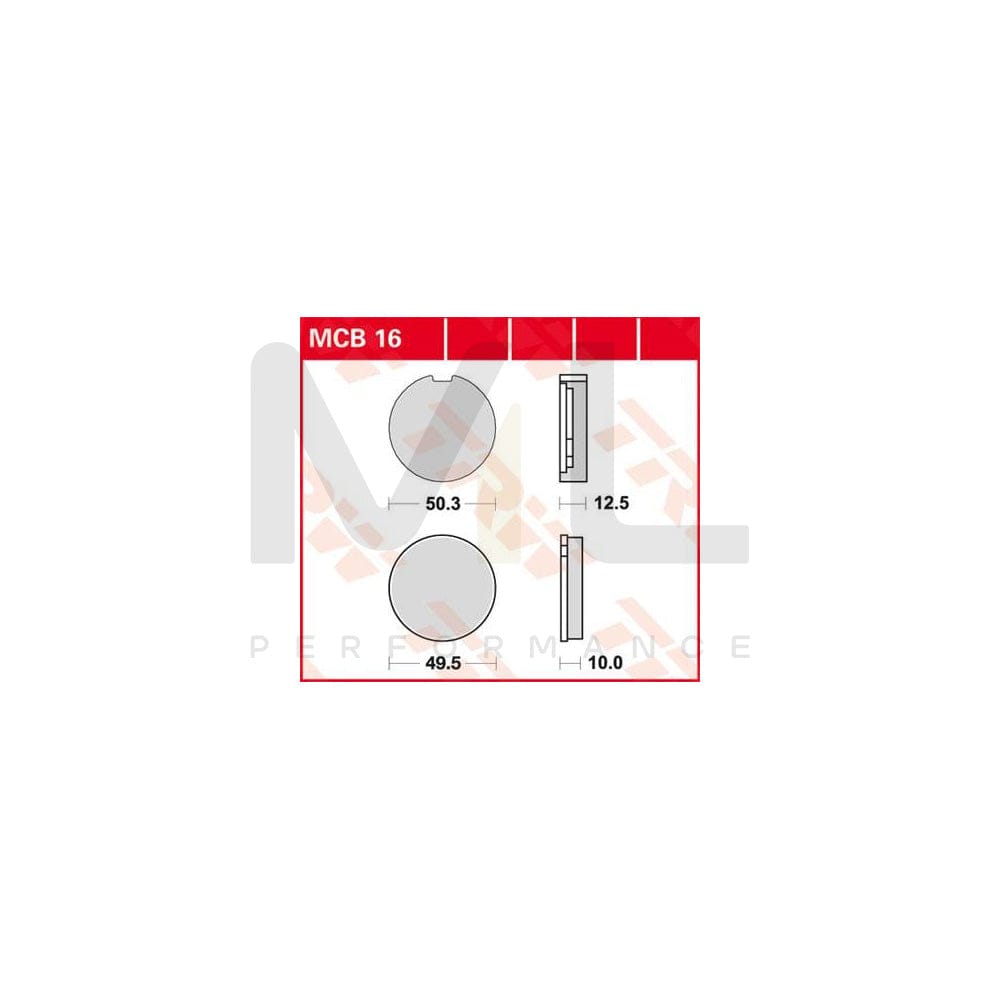 TRW Organic Allround Mcb16 Brake Pad Set | ML Performance Car Parts