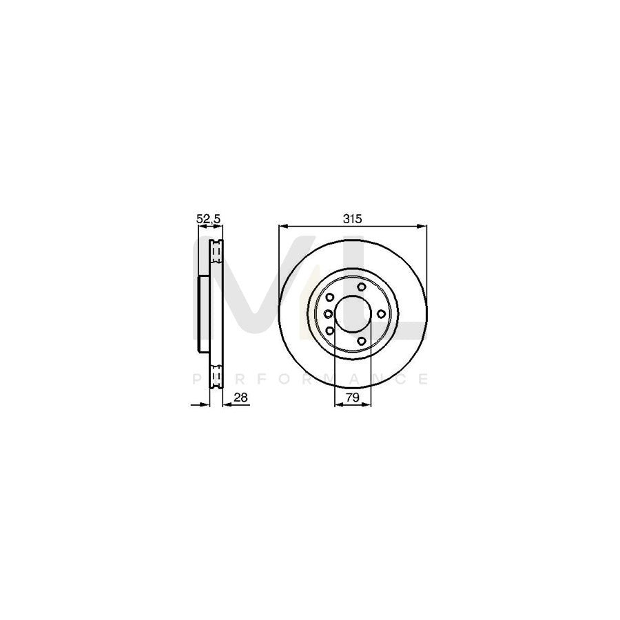 BOSCH 0 986 478 762 Brake Disc Internally Vented, Vented, Coated, High-carbon | ML Performance Car Parts