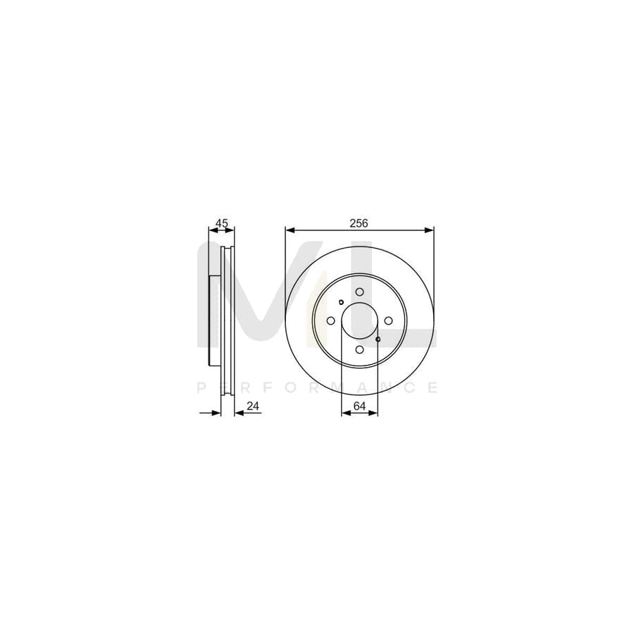 BOSCH 0 986 479 R18 Brake Disc Vented, Oiled | ML Performance Car Parts