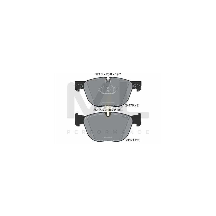 TEXTAR epad 2417081 Brake pad set prepared for wear indicator | ML Performance Car Parts