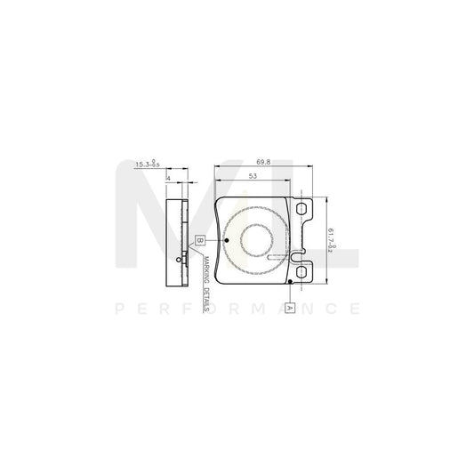 Bosch 0986Tb2022 Brake Pad Set Excl. Wear Warning Contact  | ML Performance Car Parts