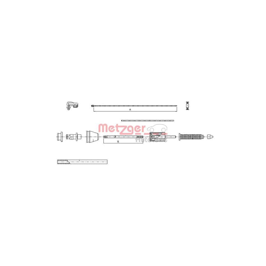 METZGER 10.0383 Throttle Cable