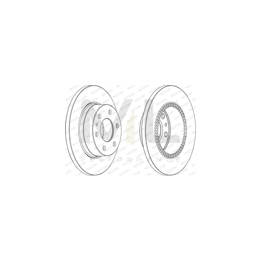 FERODO PREMIER FCR316A Brake Disc for IVECO Daily Solid, with ABS sensor ring | ML Performance Car Parts