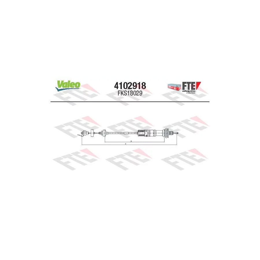 FTE 4102918 Clutch Cable for Peugeot 206