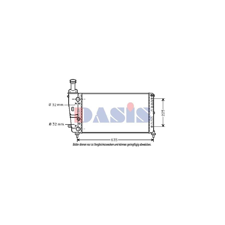 AKS Dasis 300550N Engine Radiator for Lancia Y (840)