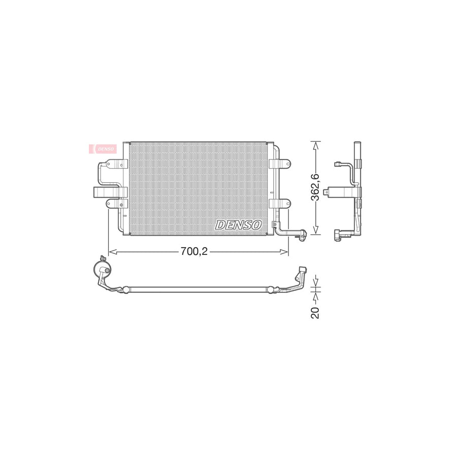 DENSO DCN32022 Air Conditioning Condenser