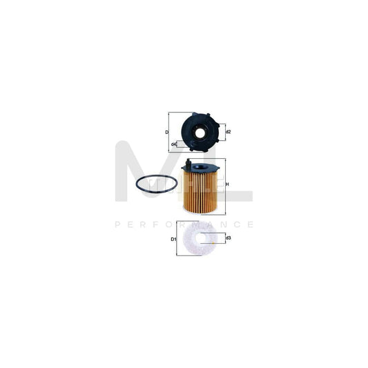 MAHLE ORIGINAL OX 171/16D Oil Filter Filter Insert | ML Performance Car Parts