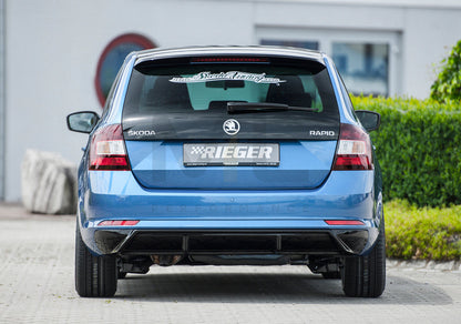 Rieger 00088095 Skoda NH Rapid Rear Diffuser 4 | ML Performance UK Car Parts