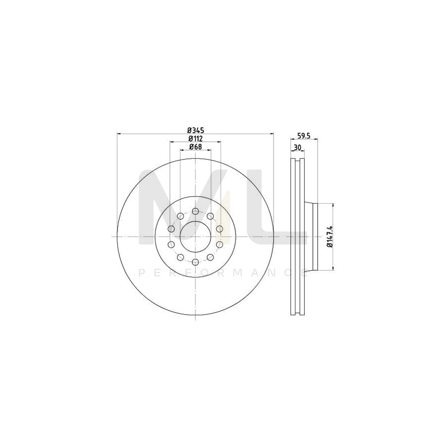 TEXTAR PRO+ 92112505 Brake Disc for AUDI A8 D2 (4D2, 4D8) Internally Vented, Coated, High-carbon, without wheel hub, without wheel studs | ML Performance Car Parts
