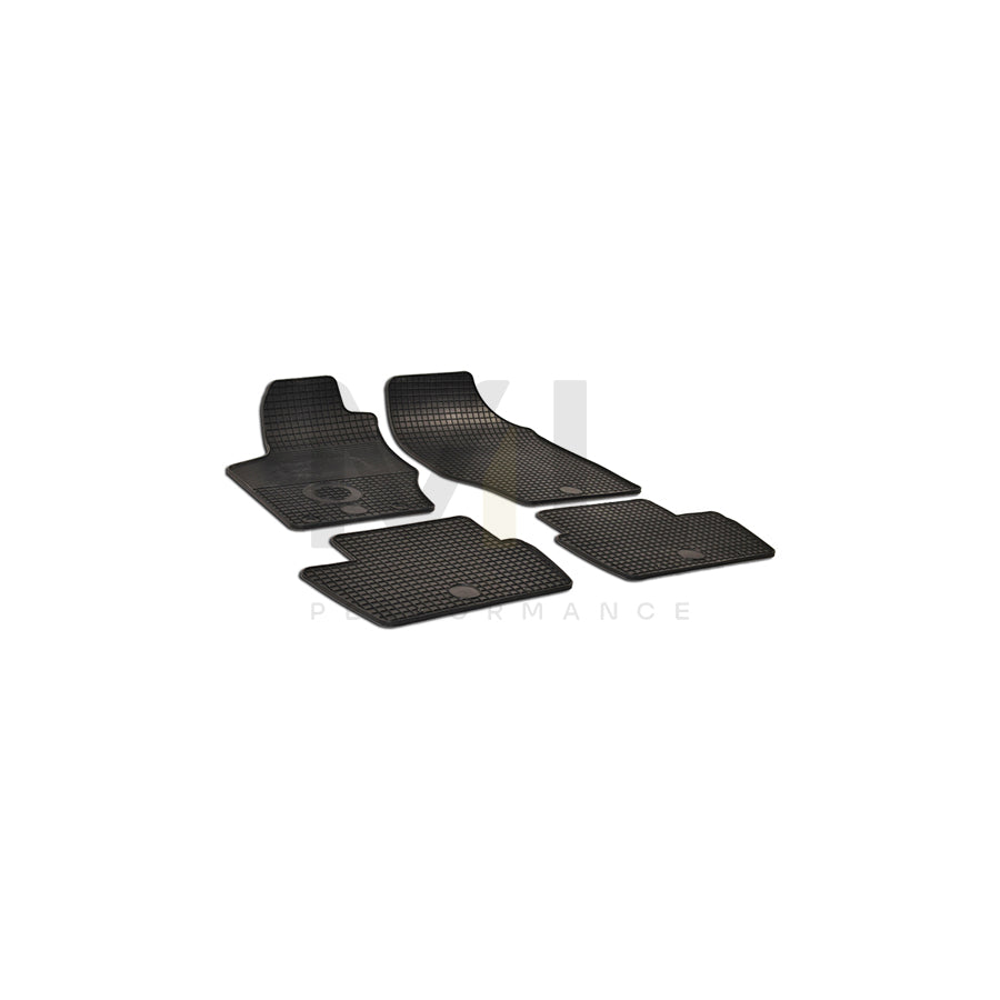 WALSER Tailored 50331 Floor mat set Elastomer, Front and Rear, Quantity: 4, Black