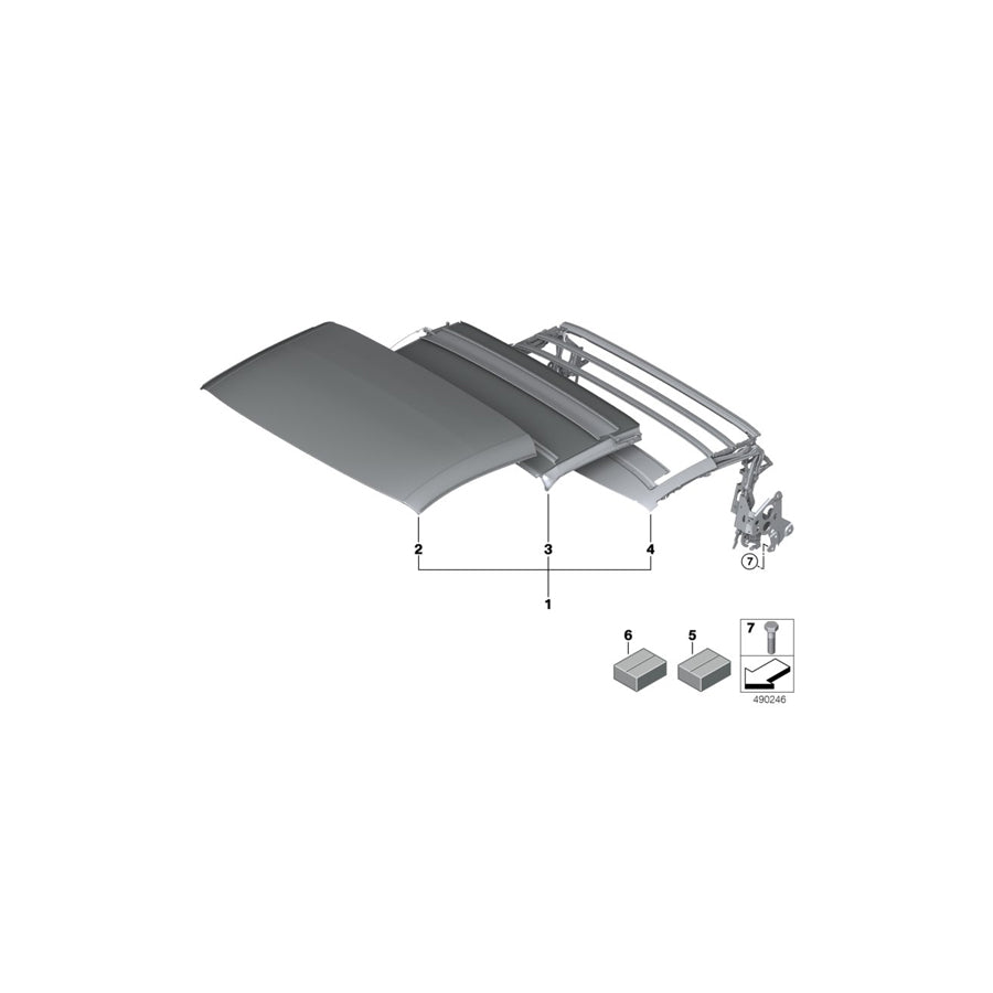 Genuine BMW 54348495138 I15 Repair Kit For Convertible Top Fabric (Inc. i8) | ML Performance US Car Parts