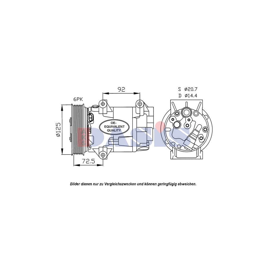 AKS Dasis 851558N Compressor, Air Conditioning