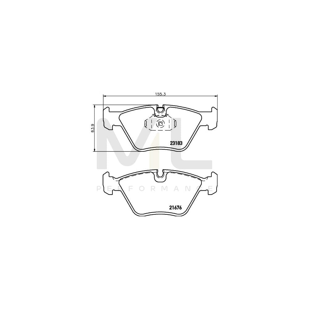 Hella 8DB 355 009-001 Brake Pad Set Prepared For Wear Indicator