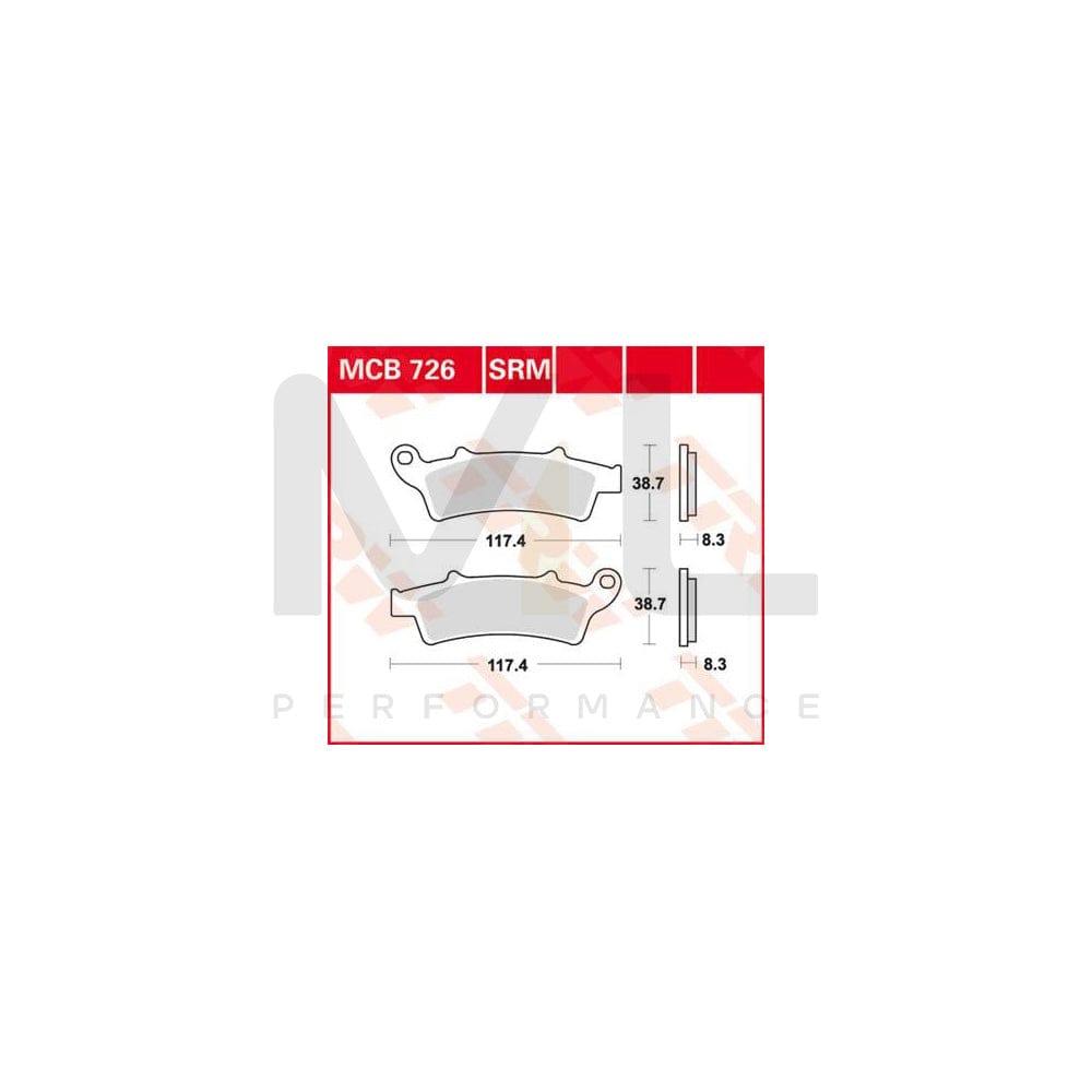 TRW Organic Allround Mcb726 Brake Pad Set | ML Performance Car Parts