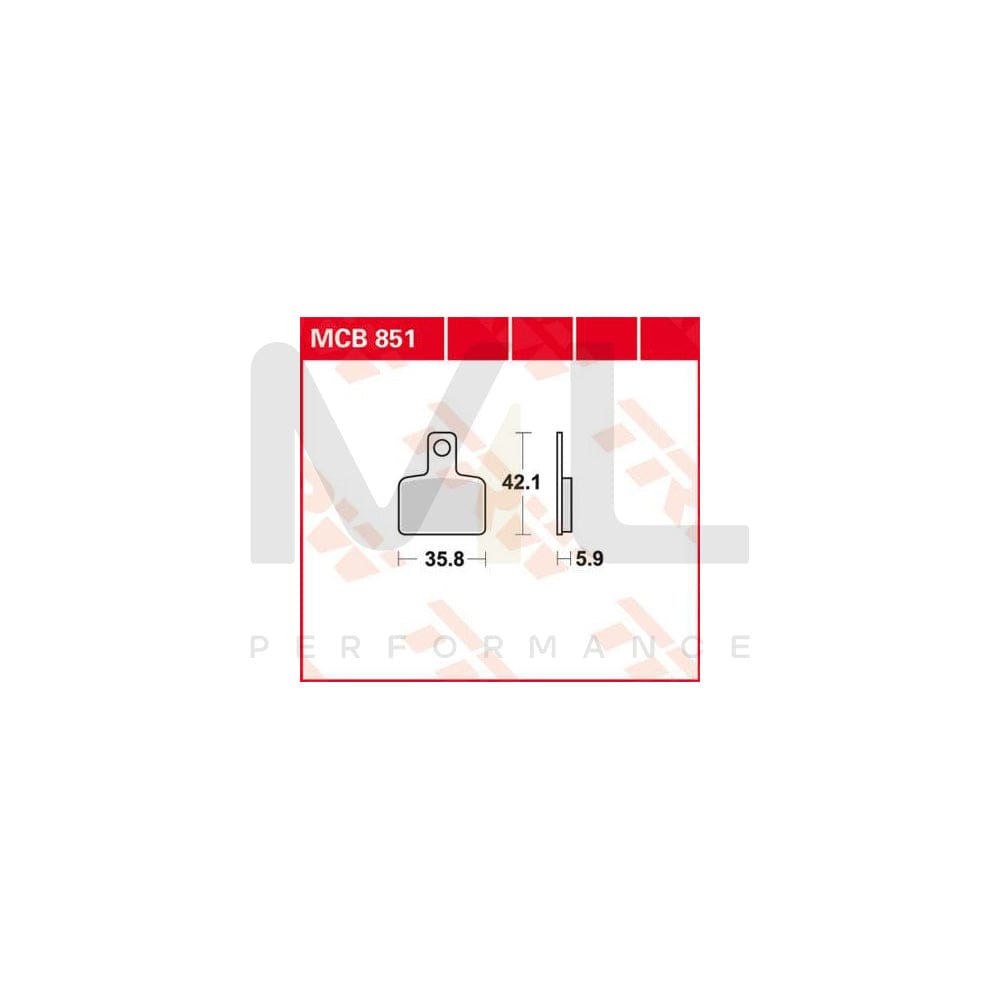 TRW Organic Allround Mcb851 Brake Pad Set | ML Performance Car Parts