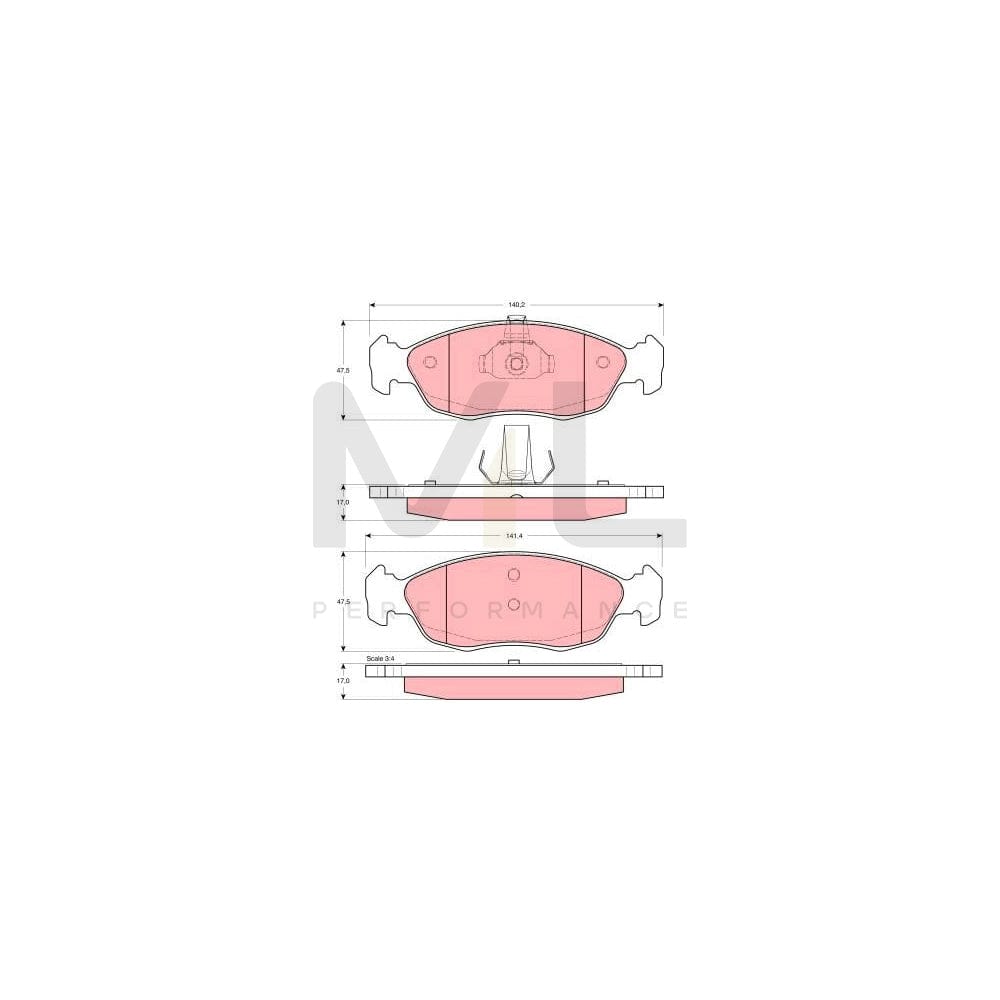 TRW Gdb1278 Brake Pad Set | ML Performance Car Parts