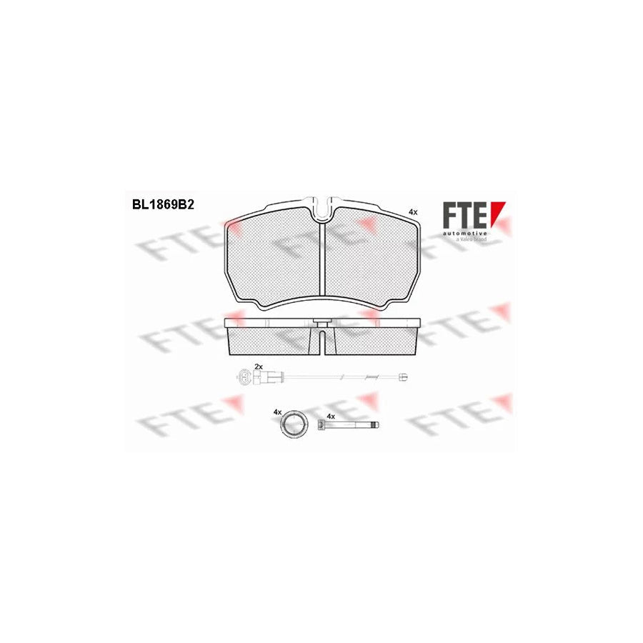 FTE Bl1869B2 Brake Pad Set for Iveco Daily