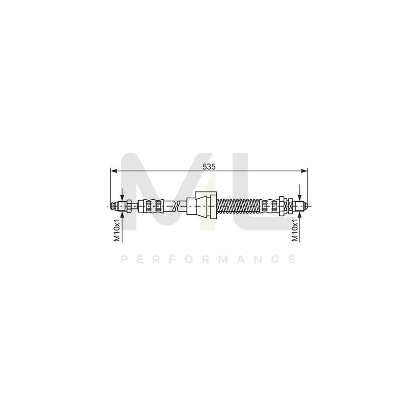 BOSCH 1 987 476 604 Brake Hose for FORD KA Hatchback (RB) 478mm | ML Performance Car Parts