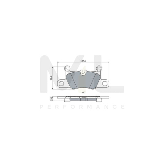 Bosch 0986424971 Brake Pad Set For Porsche Cayenne With Anti-Squeak Plate, With Mounting Manual BP2588 | ML Performance Car Parts