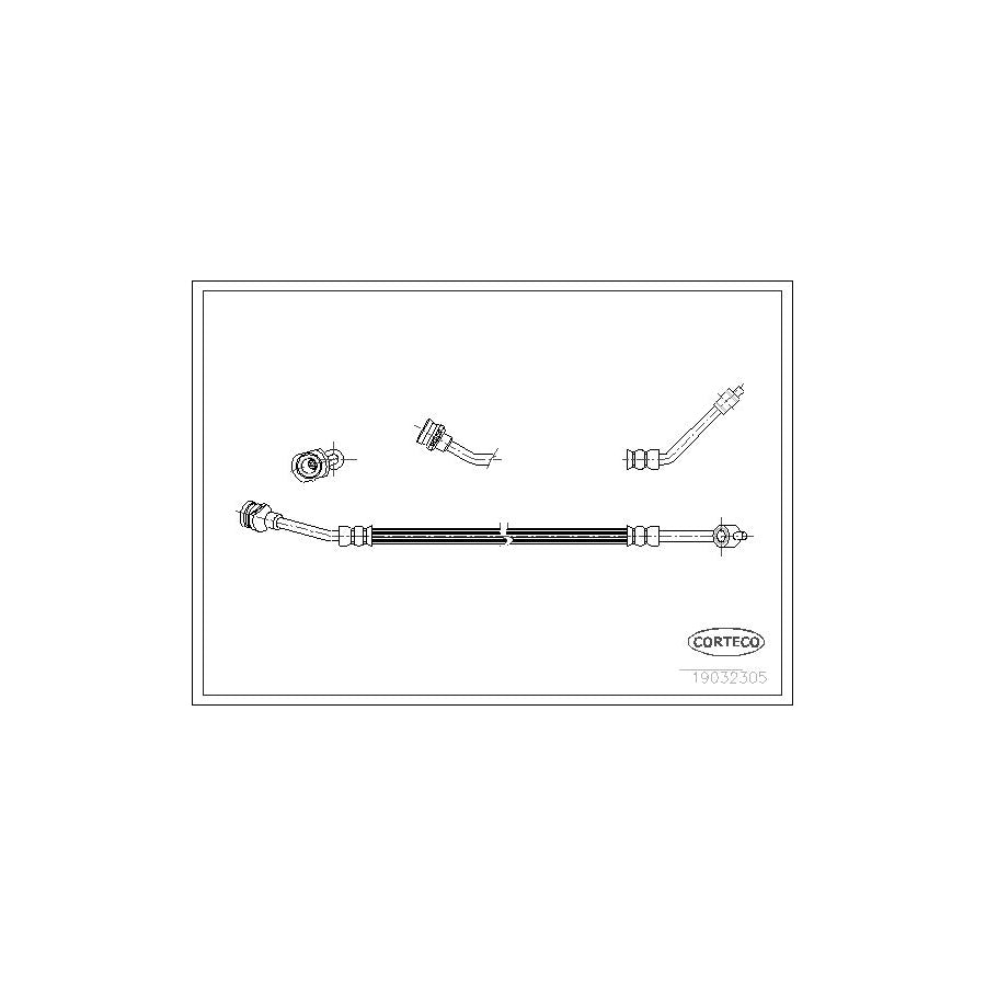 Corteco 19032305 Brake Hose for Nissan Terrano II Off-Road (R20)