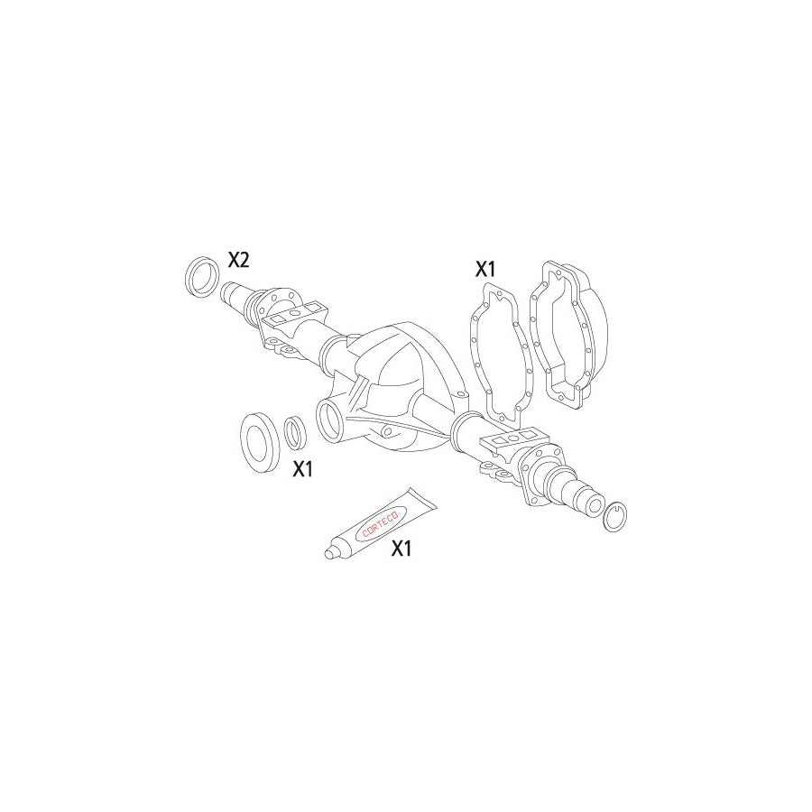 Corteco 19536223 Gasket Set, Differential