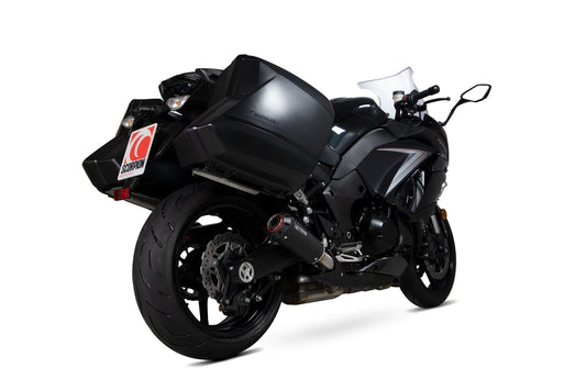 Scorpion PKA109BCER Kawasaki Z1000 SX Red Power Slip-On (Pair) - Black Ceramic Coated Sleeve | ML Performance US US