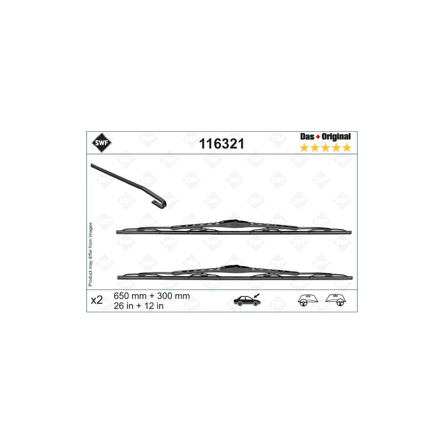 Swf 116321 Wiper Blade For Nissan Note Ii Hatchback (E12) | ML Performance US Car Parts