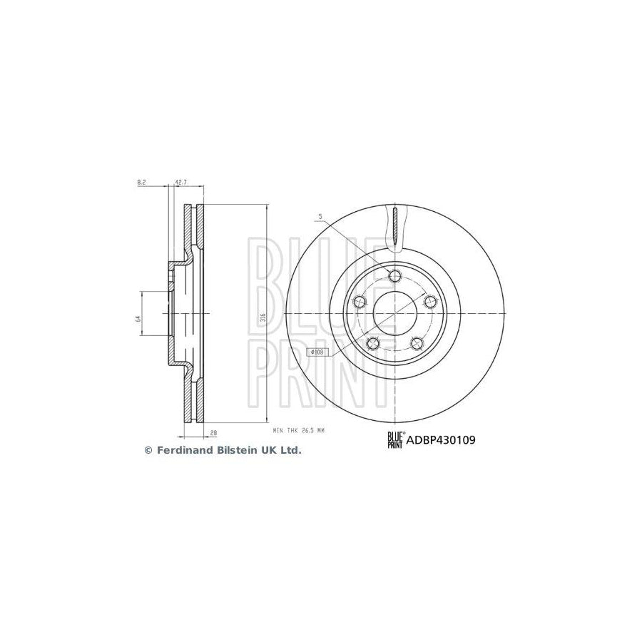 Blue Print Adbp430109 Brake Disc